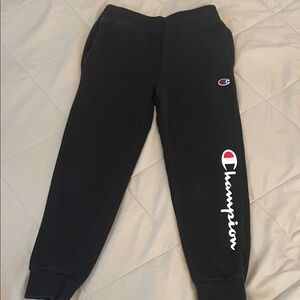 Champion Kids Black Sweatpants with Logo